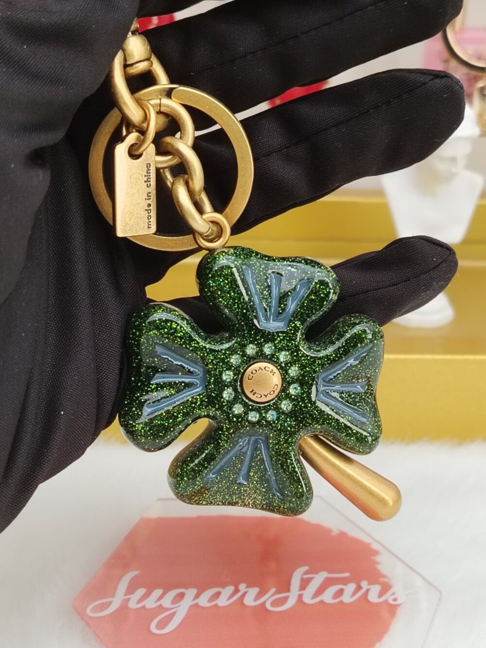 Coach Four Leaf Clover Bag Charm